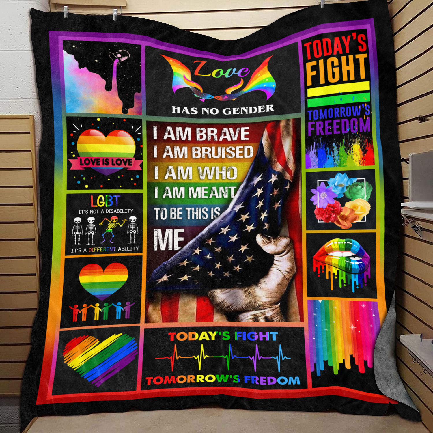 6O.I Am Brave(5) Blanket Mockup 9