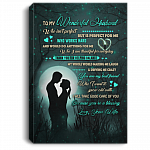 To My Wonderful Husband Helping Balance My World Gallery Wrapped Framed Canvas Prints - Unframed Poster, White, 0.75'' Framed Canvas
