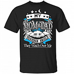 My Mom Dad are My Guardian Angels - Angel Wings T-Shirt, Black, Unisex T-Shirt