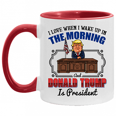 Accent MUG Template (Official), White/Red, 11 oz. Accent Mug