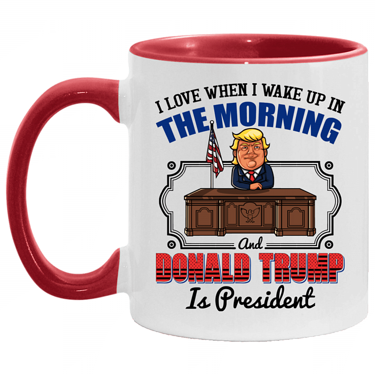 Accent MUG Template (Official), White/Red, 11 oz. Accent Mug
