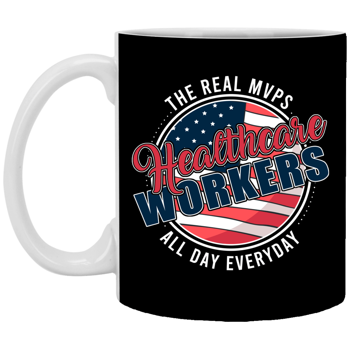 Healthcare Workers The Real MVPs Ceramic Coffee Mug - Nurse Appreciation Gifts Color Changing Mug, Black, 11 oz. White Mug Healthcare Workers The Real MVPs Ceramic Coffee Mug - Nurse Appreciation Gifts Color Changing Mug, Black, 11 oz. White Mug