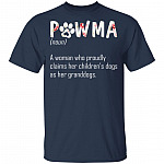 Pawma A Woman Who Proudly Claims Her Children's Dogs As Her Granddogs T-Shirt - Pawma Shirt, Navy, Unisex T-Shirt