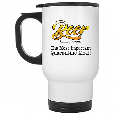 14 oz. White Travel Mug