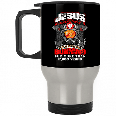 14 oz. Silver Travel Mug