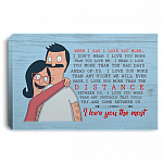 When I Say I Love You More I Love You The Most Couple Framed Canvas - Unframed Poster, White, 0.75'' Framed Canvas