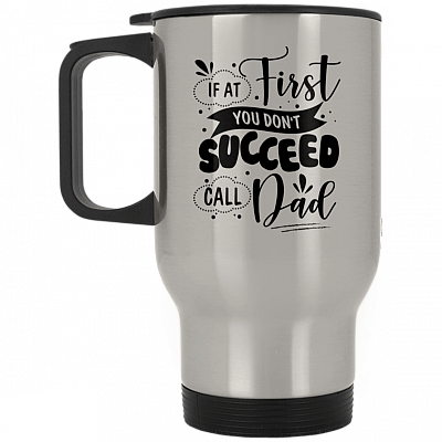 14 oz. Silver Travel Mug