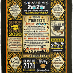 Personalized Senior 2020 You Were Born When The World Was Grieving Over 9/11 Fleece – Premium Sherpa Blanket, Black, Cozy Plush Fleece Blanket - 50x60