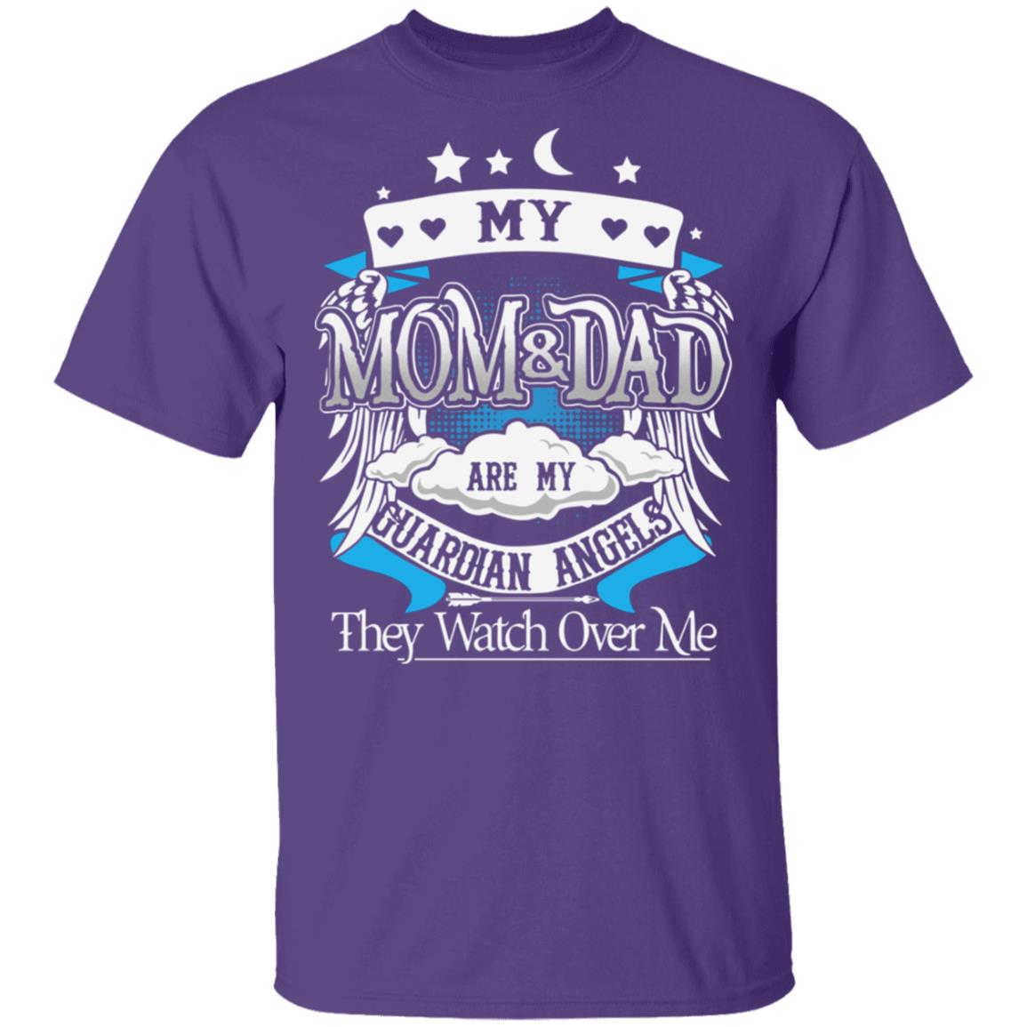My Mom Dad are My Guardian Angels - Angel Wings T-Shirt, Purple, Unisex T-Shirt