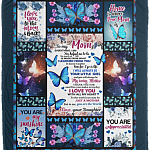 From Daughter to My Mom Everything I Am You Helped Me to Be - Butterfly Fleece Blanket - Premium Sherpa Blanket, White, Cozy Plush Fleece Blanket - 50x60 From Daughter to My Mom Everything I Am You Helped Me to Be - Butterfly Fleece Blanket - Premium Sherpa Blanket, White, Cozy Plush Fleece Blanket - 50x60