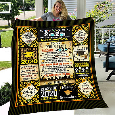 Alternative view of Personalized Senior 2020 You Were Born When The World Was Grieving Over 9/11 Fleece – Premium Sherpa Blanket