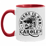 Where Is Don Carole Ceramic Accent Mug - Anti Carole Baskin Mug, White/Red, 11 oz. Accent Mug