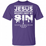 Jesus Washed Away My Sin Psalm 51:2 - Christian T-Shirt, Purple, Unisex T-Shirt