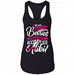 We Are More Than Besties She Is My Accomplice Cotton Tank Top Tee - Ladies Racerback Tank, Black, Ladies Racerback Tank