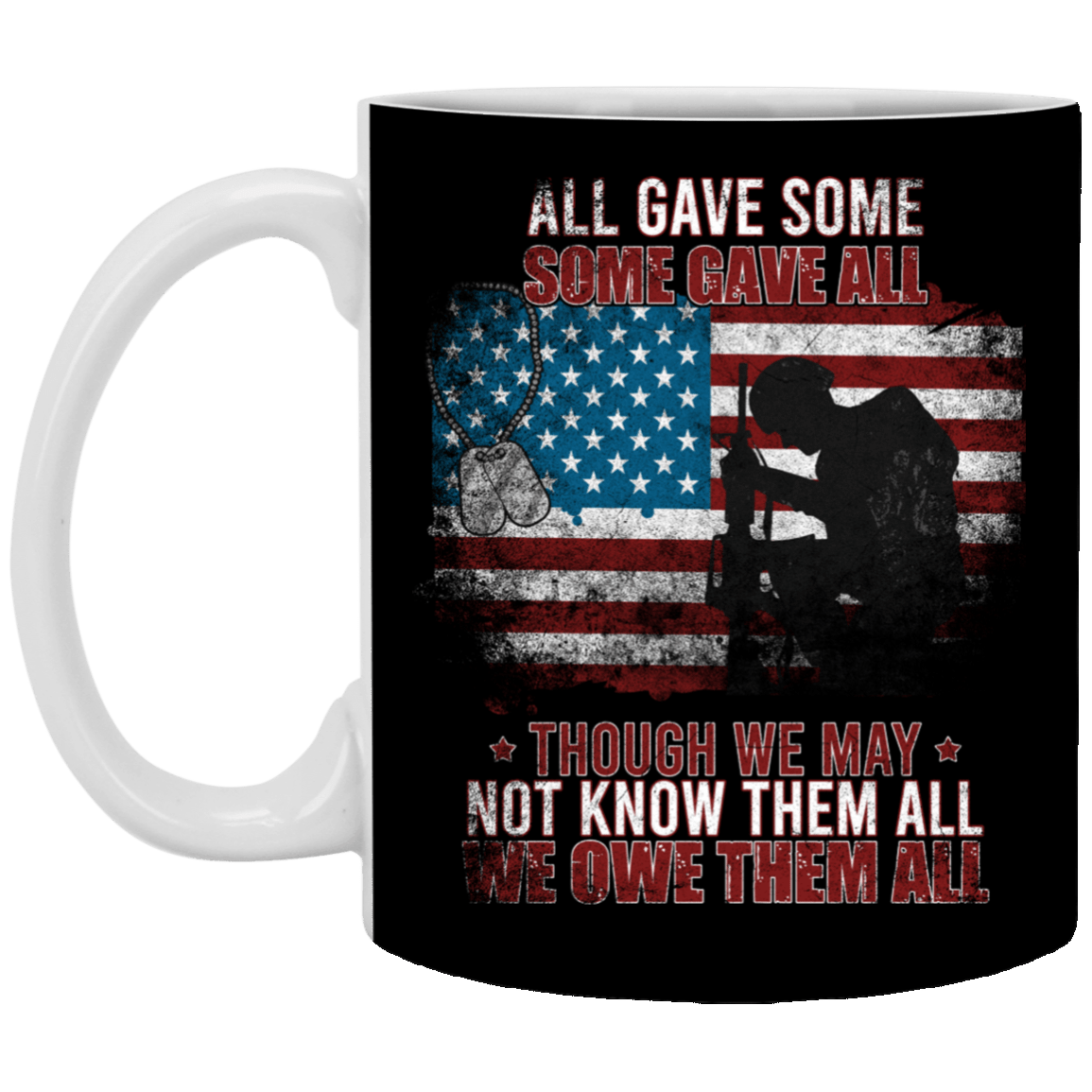 All Gave Some Some Gave All Veteran Ceramic Coffee Mug - Beer Stein - Water Bottle - Color Changing Mug, Black, 11 oz. White Mug All Gave Some Some Gave All Veteran Ceramic Coffee Mug - Beer Stein - Water Bottle - Color Changing Mug, Black, 11 oz. White Mug
