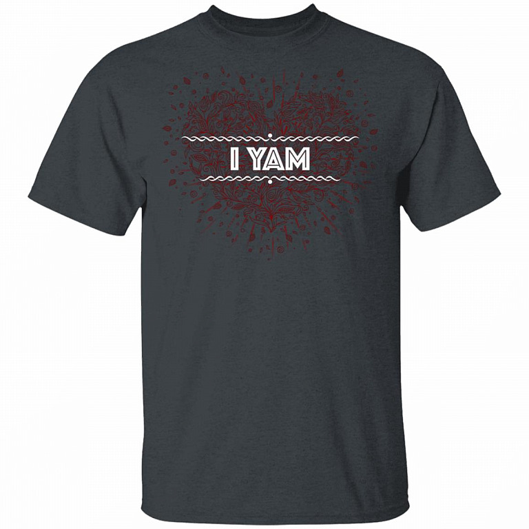I Yam Couples - She's My Sweet Potato T-Shirt - Love You Forever Tee, Dark Heather, Unisex T-Shirt