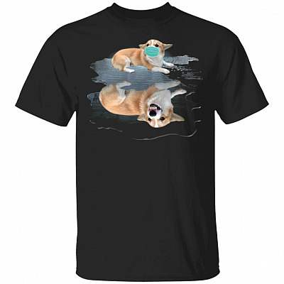 Angry Corgi Mom Undercover Mask Funny 2020 T-shirt, Black, Unisex T-Shirt
