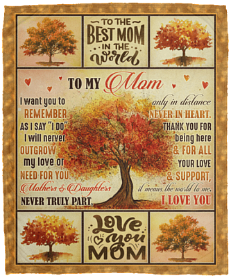 To My Mom Mother's Day From Daughter Son Blanket - You Mean The World To Me Love You Mom Sherpa Woven Blanket