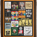 All About Golden Girl Stay Golden Fleece Blanket - Thank You For Being A Firend Premium Sherpa Blanket, White, Cozy Plush Fleece Blanket - 50x60