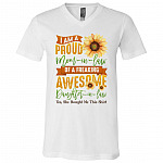 I Am A Proud Mom In Law Of A Freaking Awesome Daughter In Law She Bought Me This Shirt - V-Neck Tee, White, V-Neck T-Shirt
