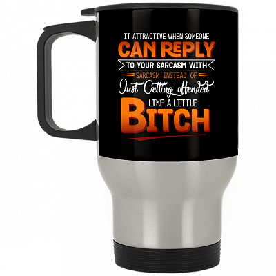 14 oz. Silver Travel Mug