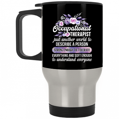 14 oz. Silver Travel Mug