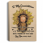 To My Grandchildren I Mat Not See You Everyday - Love You Everyday Framed Canvas Prints - Unframed Poster, White, 0.75'' Framed Canvas