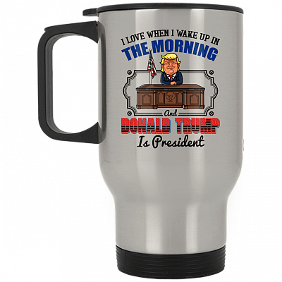 14 oz. Silver Travel Mug