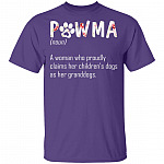 Pawma A Woman Who Proudly Claims Her Children's Dogs As Her Granddogs T-Shirt - Pawma Shirt, Purple, Unisex T-Shirt