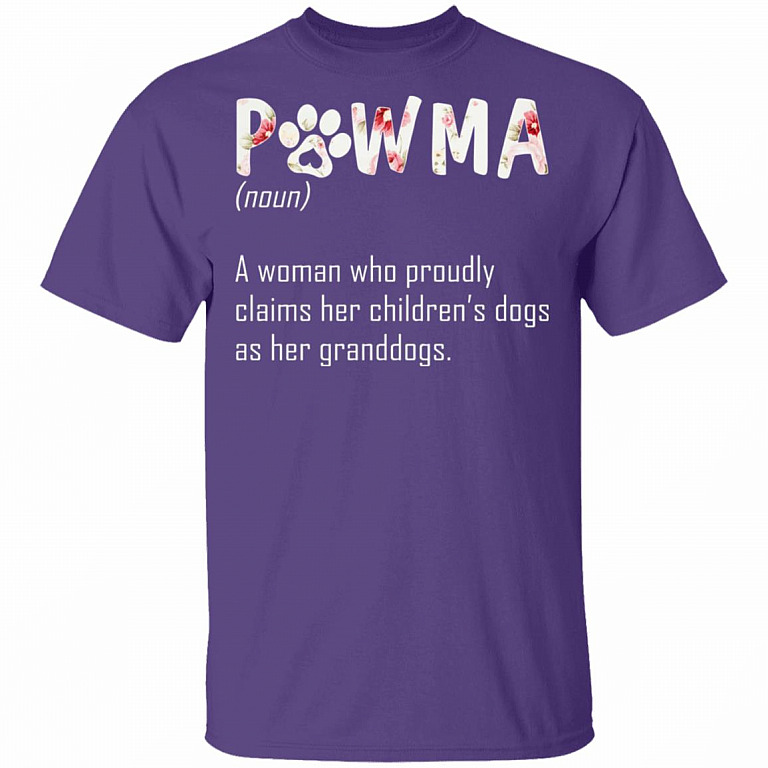 Pawma A Woman Who Proudly Claims Her Children's Dogs As Her Granddogs T-Shirt - Pawma Shirt, Purple, Unisex T-Shirt