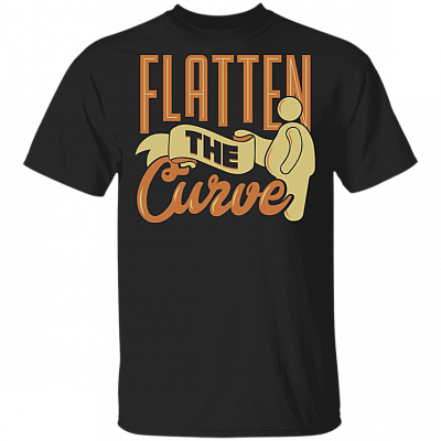 Flatten The Curve 2020 Funny T-shirt, Black, Unisex T-Shirt