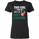 This Girl Runs On Jesus And Hot Cocoa T-Shirt - NL Ladies Triblend Shirt