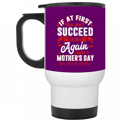14 oz. White Travel Mug