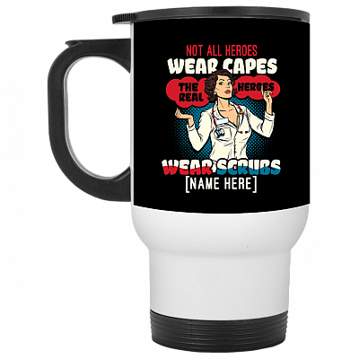 14 oz. White Travel Mug