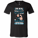 The Female Police Officer Warrior Replies I'm The Storm  T-Shirt - V Neck