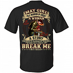 May Girl I'm A Warrior Of Christ A Woman Of Faith My Scars Tell A Story Print On Back T-Shirt, Black, Unisex T-Shirt