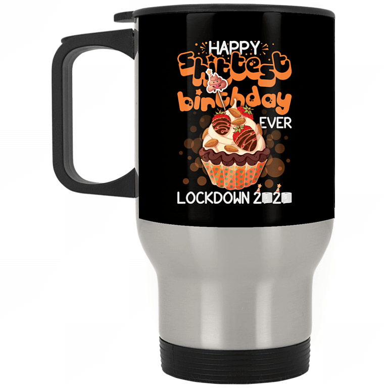Birthday Lockdown Mug, Black, 14 oz. Silver Travel Mug