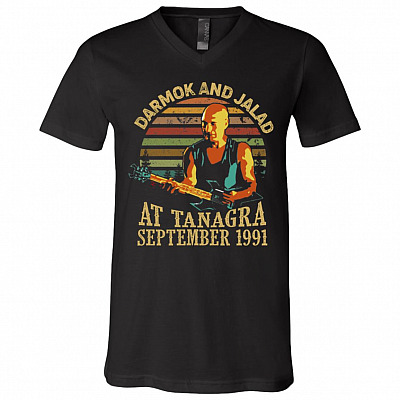 Darmok and Jalad at Tanagra September 1991 Vintage Retro T-Shirt, Black, V-Neck T-Shirt
