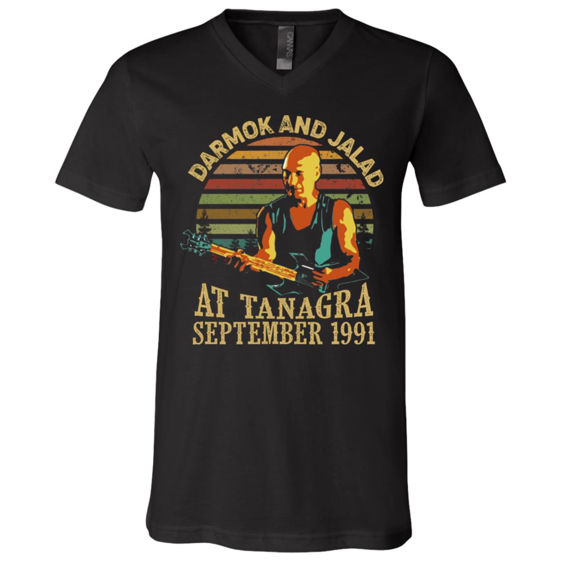 Darmok and Jalad at Tanagra September 1991 Vintage Retro T-Shirt, Black, V-Neck T-Shirt