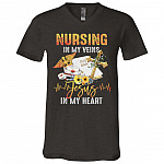 Nursing In My Veins Jesus In My Heart T-Shirt - Nurse Bible V-Neck Shirt