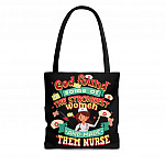 God Found Some Of The Strongest Women And Made Them Nurses All Over Print Tote Bag - Nurse CNA Gifts Tote Bag