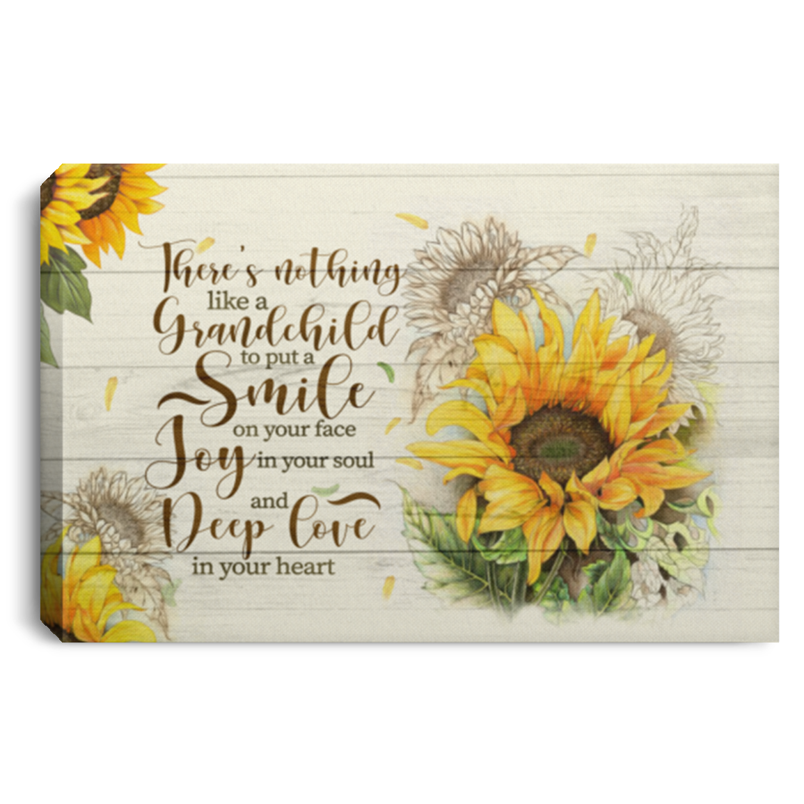 There Is Nothing Like A Grandchild Gallery Wrapped Framed Canvas Prints - Unframed Poster, White, 0.75'' Framed Canvas