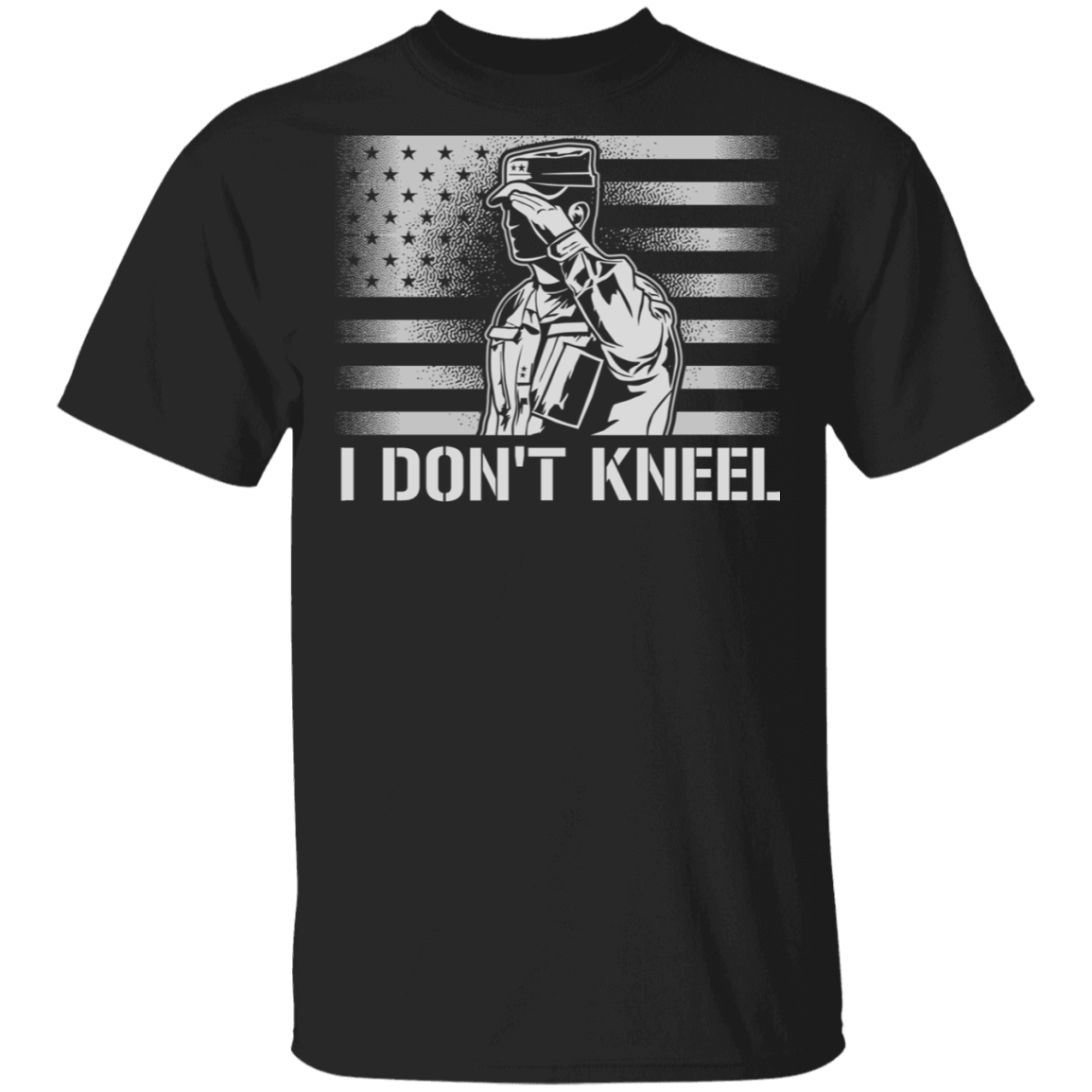 Stand For The Flag Honor Those Who Died For It T-Shirt - Patriot Veteran 2 Sided Front Back T-Shirt, Black, Unisex T-Shirt