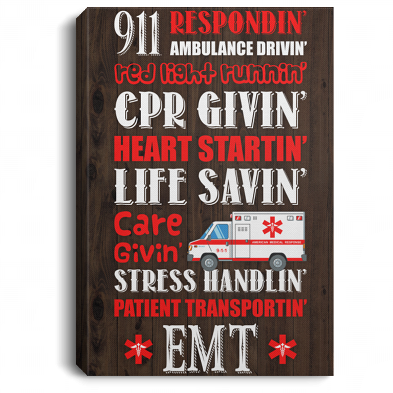 911 Responding Gallery Wrapped Framed Canvas Prints - Home Decor Wall Art, White, 0.75'' Framed Canvas