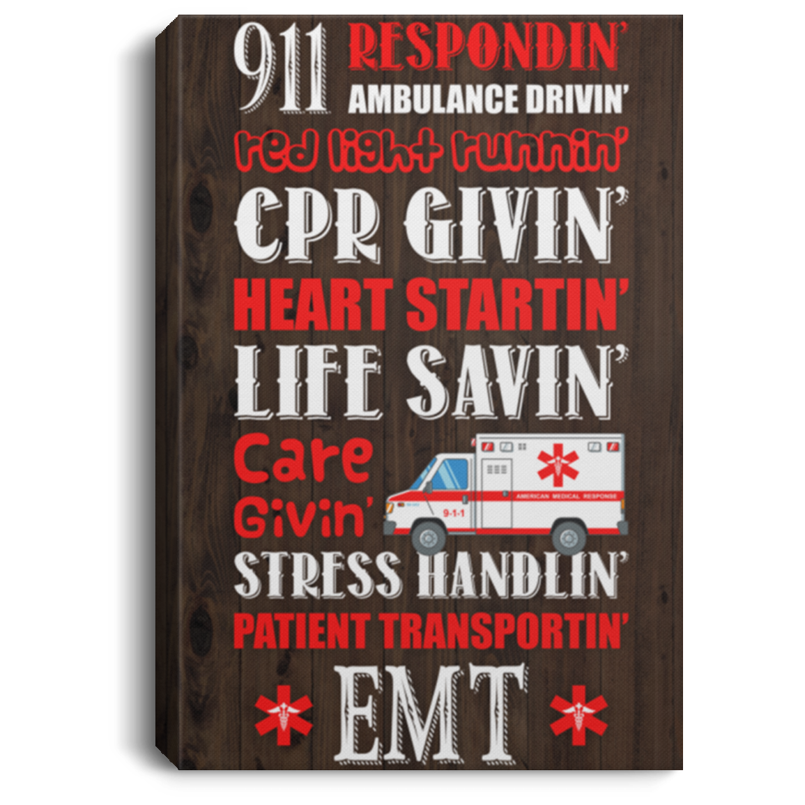 911 Responding Gallery Wrapped Framed Canvas Prints - Home Decor Wall Art, White, 0.75'' Framed Canvas 911 Responding Gallery Wrapped Framed Canvas Prints - Home Decor Wall Art, White, 0.75'' Framed Canvas