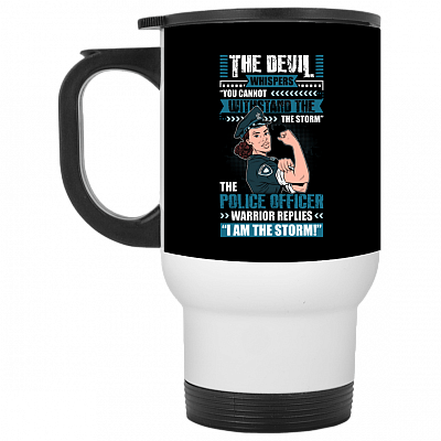 14 oz. White Travel Mug