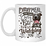Every Meal You Make Every Bite You Take I'll Be Watching You Pitbull Ceramic Coffee Mug - Color Changing Mug