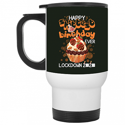 14 oz. White Travel Mug
