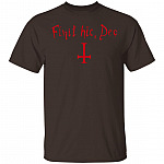 Finit HIC Deo God Ends Here Nun T-Shirt - The Upside Down Cross, Dark Chocolate, Unisex T-Shirt