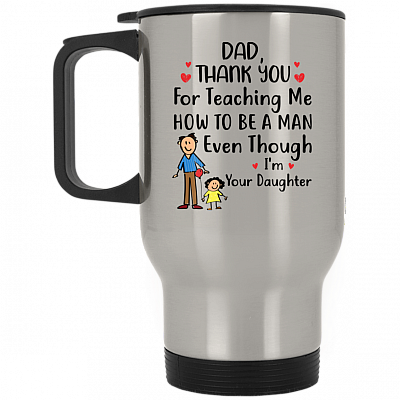 14 oz. Silver Travel Mug